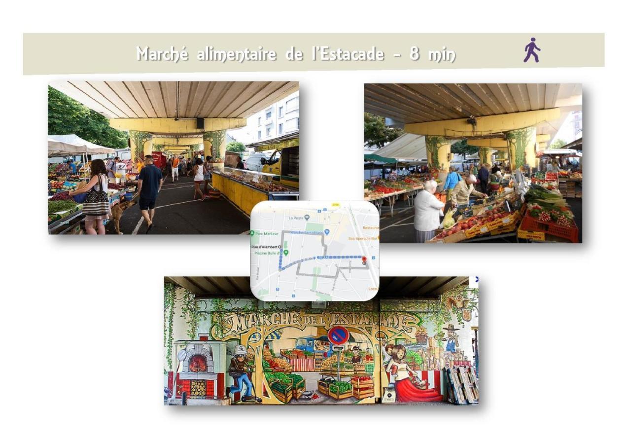 Le 62 - Spacieux T2 Avec Jardin, Parking & Tramway Grenoble Exterior foto