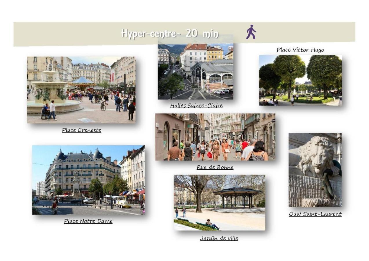 Le 62 - Spacieux T2 Avec Jardin, Parking & Tramway Grenoble Exterior foto